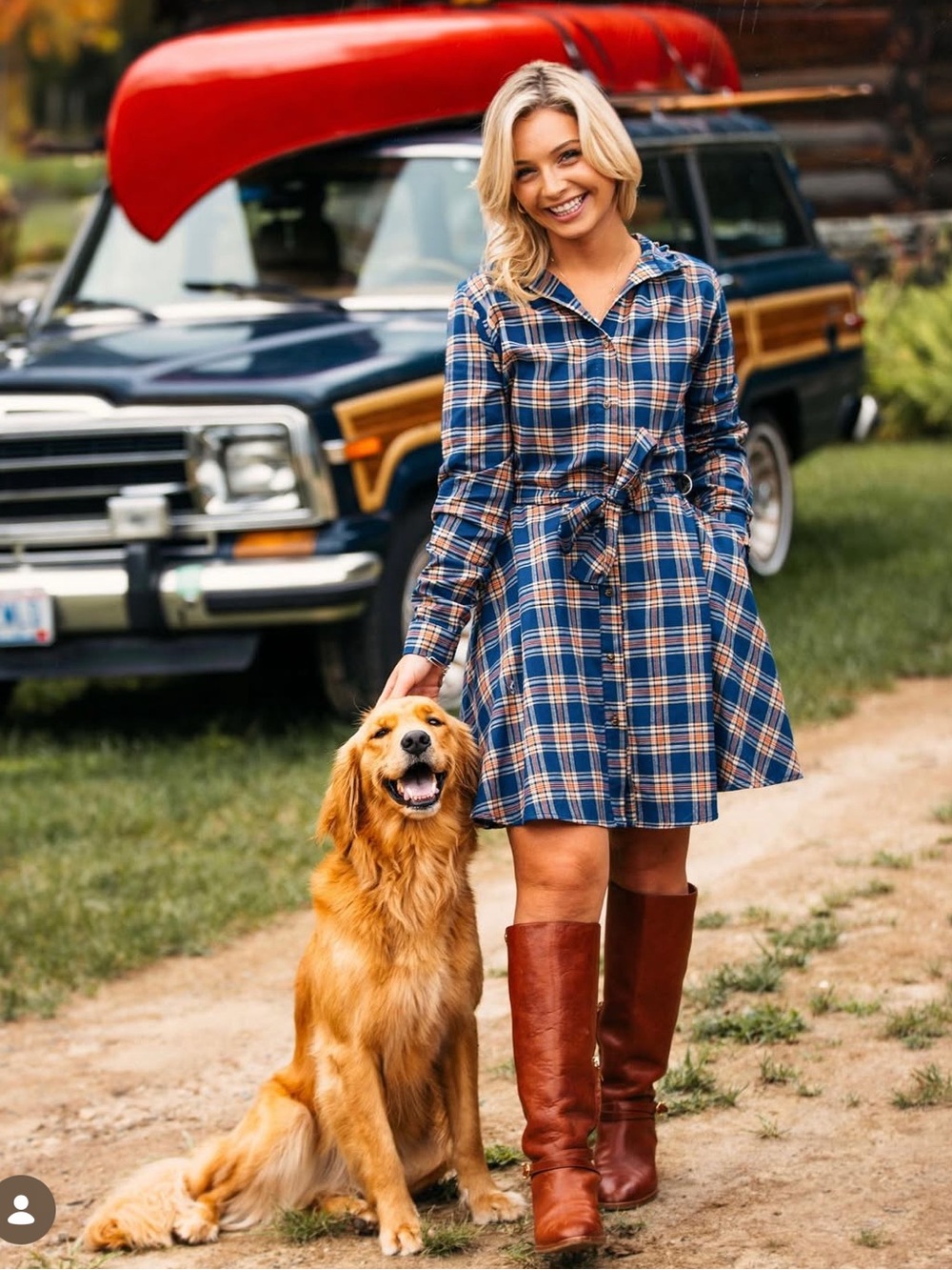 KIEL JAMES PATRICK Cozy Cabin Flannel Dress 100% Cotton